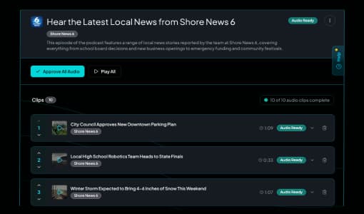 Episode Composer interface